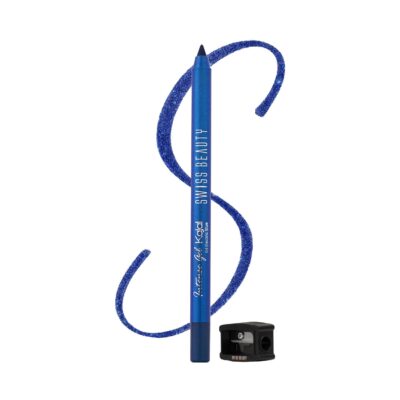 Swiss Beauty Intense Gel Kajal with Sharpener | 12-Hour Stay | Waterproof | Smudge-Proof | Creamy Texture | Highly Pigmented | Multi-Use Eye Pencil | 1.2g, Shade- Electric Blue