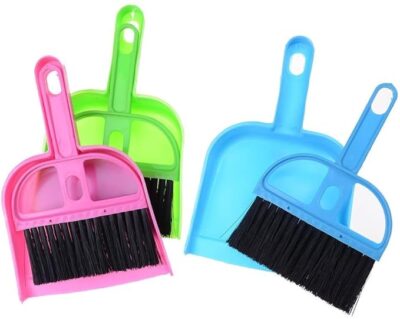 FASH Mini Cleaning Brush and Dustpan Set Desktop Sweep Broom for Computer Keyboard Desktop Car Table (Color May Vary) Set of (1)