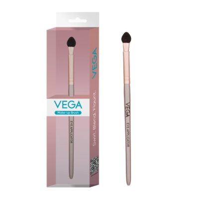 VEGA Eye Applicator Makeup Brush with Soft Sponge for Smoky Eyes, Eye Blender Brush, Rose Gold, 159mm