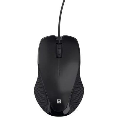 Portronics Toad 101 Wired Optical Mouse with 1200 DPI, Plug & Play, Hi-Optical Tracking, 1.25M Cable Length, 30Lakhs Click Life (Black)