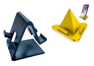 BLAXSTOC (P11+Peramid Mobile Stand for Table, Table Mobile Stand, Mobile Holder for Taible, Stand for Mobile and Tablet (Pack of 2)