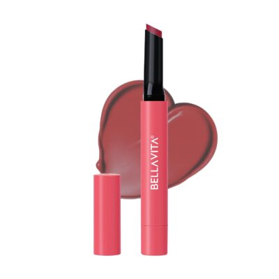 BELLAVITA All Hearts Lip Plumper | Hydrating Plumping Gloss | Natural Tint & Shine | BellaMood Tech | Paraben Free Lip Gloss | Burning Love | 1.2g