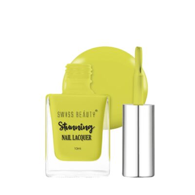 SWISS BEAUTY Stunning Matte Finish Nail Lacquer | Chip Resistant, Quick Drying Nail Paint | Highly Pigmented With High Shine Nail Polish | Shade - Treat Lime, 10ML