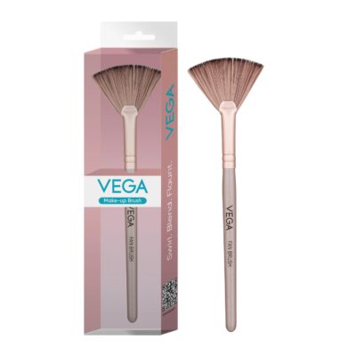 Vega Fan Brush for Face Highlighter, Fan Makeup Brush, Perfect For Highlighting and Remove Access Powder, (MBN-11)