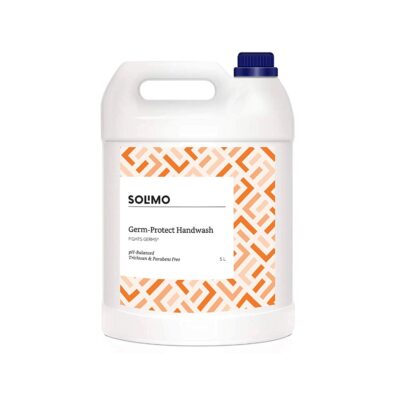 Solimo Handwash Liquid Refill Can | 5 Litre | Antibacterial Germ-Protect | Advanced Disinfection Formula| pH Balanced
