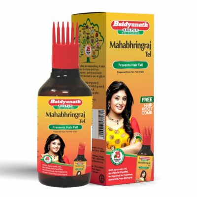 Baidyanath Asli Ayurved Maha Bhringraj Hair Oil - 200 ml | Mahabhringraj Tel | 100% Ayurvedic Oil with Free Hair Root Comb