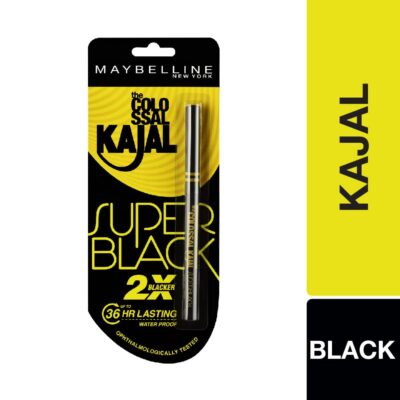 Maybelline New York Matte Kajal Cream, Super Black, Intense Colour, Sharp Definition, Long-Lasting, Colossal Kajal, 0.35G