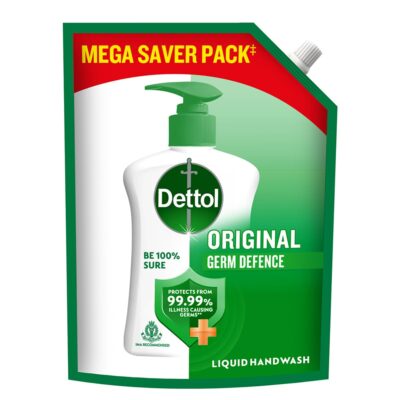 Dettol Liquid Handwash Refill - Original Hand Wash- 1350ml | Germ Defence Formula | 10x Better Germ Protection