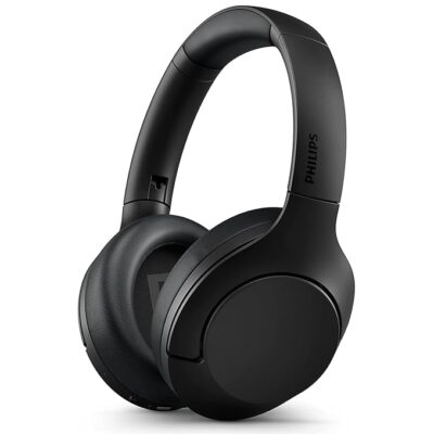 Philips Award Winning Wireless On Ear Headphones TAH8506BK, Sleek Design with Noise Cancellation Pro, Upto 60 Hrs of Play time, Touch Control (Black), Sensitivity: 96 dB (1K Hz)