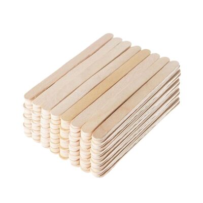 Vibhuti Crafts (hoblie) Natural Wood Ice Cream Sticks/Popsicle Sticks 500 Pcs - Ideal for Arts, Crafts, DIY, School Projects