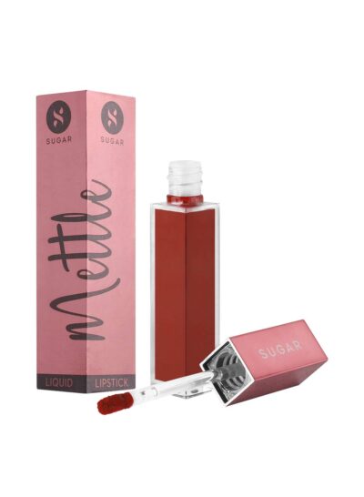 SUGAR Cosmetics Mettle Matte Liquid Lipstick For Women | Highly Pigmented | Transferproof & Long Lasting |7Ml - 11 Rigel (Rusty Orange)