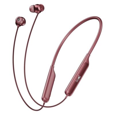 boAt Rockerz 210 ANC Bluetooth in Ear Neckband w/Spatial Audio, 30dB ANC, AI-ENx Technology, 40hrs Playback, EQ Modes, 13 mm Drivers, Dual Pairing & Fast Pair (Ruby Red)