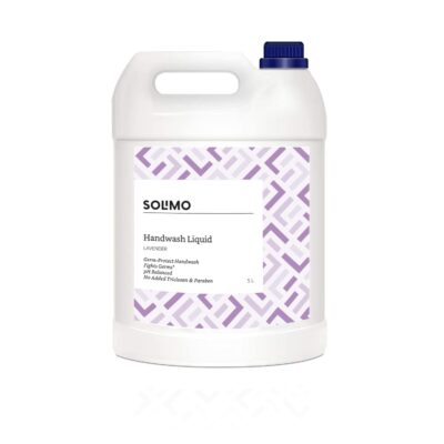 Solimo Liquid Handwash, Refill Can | Lavender | 5 Litre | Fights Germs | Ph-Balanced Formula | No Added Triclosan & Parabens