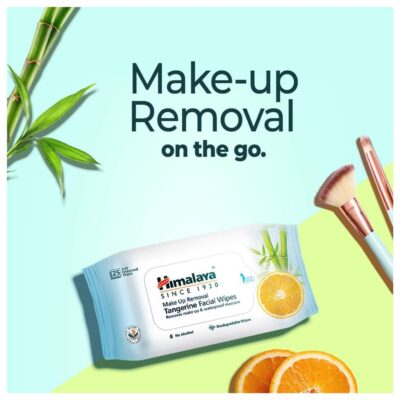 Himalaya Make Up Removal Tangerine Facial Wipes - 25 pcs, White