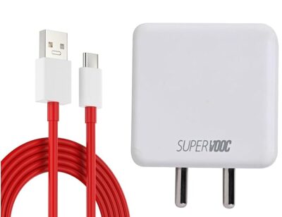 Novobit 65W Super VOOC Charger with Type-C Cable | Ultra-Fast Charging for OnePlus, Realme & Oppo | Supports Warp, Dart, Dash & SuperDart (Charger + Cable Combo)