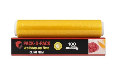 MHK Pack-O-Pack Compostable Food Wrapping Cling Film | Ideal for Food Storage, Food Packing | 100 Metres Length | Pack of 1