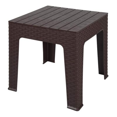 SkyGlamour Plastic Supreme Jazz Center Light Weight Coffee Table For Home | Garden | Office | Indoor& Outdoor Use (Color: Wenge; Qnty 1 Pc.)