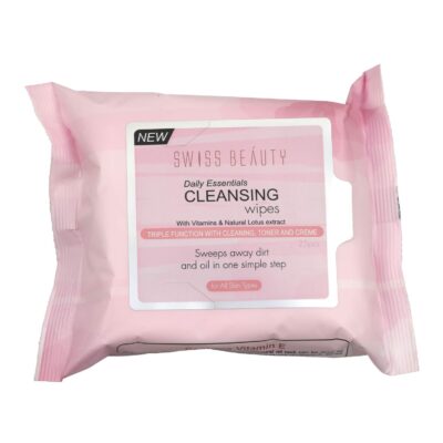 Swiss Beauty Daily Essentials Makeup Remover Cleansing Wet Wipes, Shade- Green, 25 Pcs