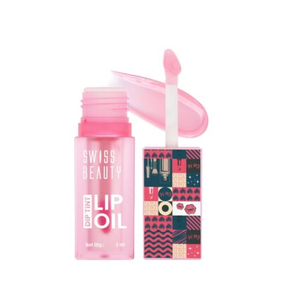 Swiss Beauty Dip Tint Lip Oil | Colour-Changing Lip Oil | Glossy Finish | Long-Lasting Moisturisation | Enriched with Vitamin E | Shade-03 Peach, 3ml