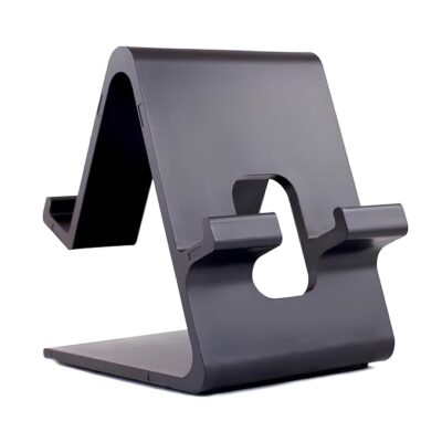 Gladiadora® Mobile Stand for Table, Dual Sided Mobile Holder/Stand Desktop Universal Hard Plastic Mobile Holder (Black) (1)