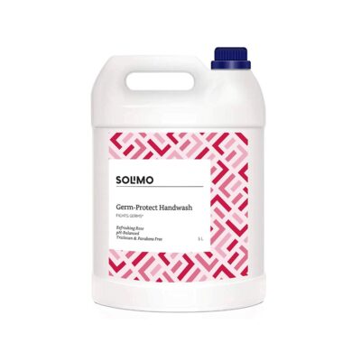 Solimo Handwash Liquid Refill Can, Refreshing Rose - 5 Litre | Antibacterial germ-protect | Advanced Disinfection Formula| pH Balanced