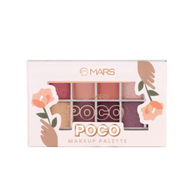 MARS Poco Face Makeup and eyeshadow Palette with Slider Case | Free Applicator | Long Wearing | Highly Pigmented and Easy to Blend 21 Shades (20g) (03-Multicolor)