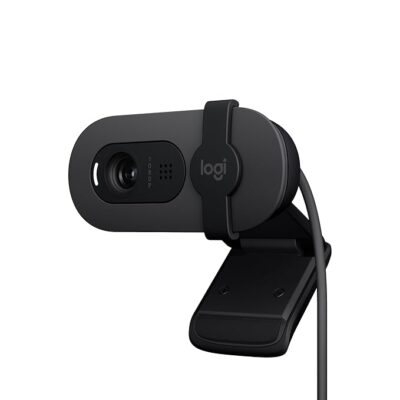 Logitech Brio 100 Full HD 1080P Webcam for Meetings and Streaming, Auto-Light Balance, Built-in Mic, Privacy Shutter, USB-A, for Microsoft Teams, Google Meet, Zoom and More- Graphite