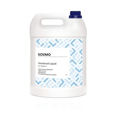 Solimo Liquid Handwash, Refill Can | Sea Minerals | 5 Litre | Fights Germs | Ph-Balanced Formula | No Added Triclosan & Parabens