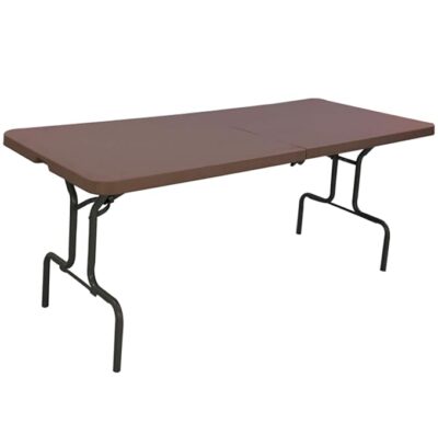 Supreme Sharp Blow Molded Folding Table (Brown)