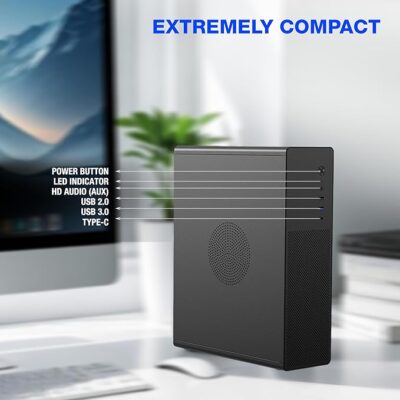 POWER X Slim SFF 8th Gen Desktop | Core i3 8th Gen | 8GB DDR4 RAM | 256 SSD | HDMI | Wi-Fi | Windows 10 Pro & MS Office | 2 Years Warranty