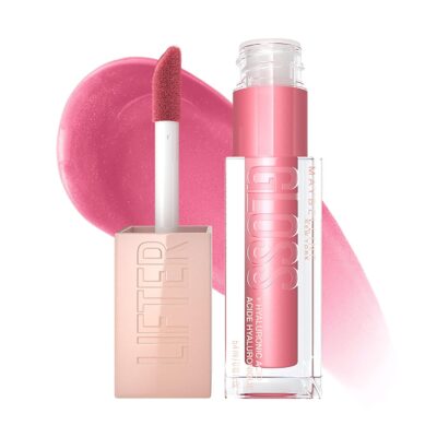 Maybelline New York Smooth And Non-sticky Lifter Gloss - Petal | Tinted Lip Gloss With Hyaluronic Acid for Hydrated & Plump Lips | Non-Sticky application | Long-lasting Fuller & Lifted Look | 5.4ml