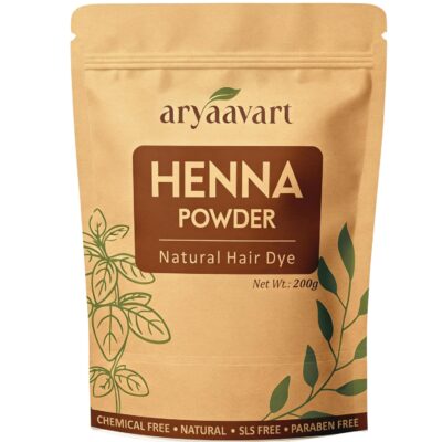 Aryaavart Herbal Henna Powder Organic Green Heena for Hair Colour Nourishes Conditions & Strengthens No Harsh Chemicals All Hair Types (200g)