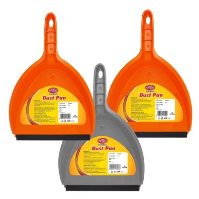 Chakaachak Dustpan with Ergonomic Handle (Pack of 3) | Supdi for Home Cleaning |Dust Collector for Home & Kitchen | Dust Picker | Supli |Waste pan | Garbage Picker Tray | Dirt Collector Tray
