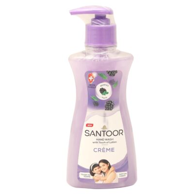 Santoor Crème Hand Wash - 215 ml (Berries & Tulsi)