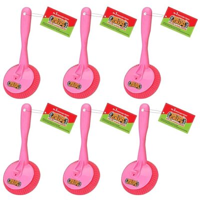 BEAR GRIPS Nylon Bush with Handle for Sink wash Basin Cleaning for Bathroom and Kitchen Cleaning - Pack of 6