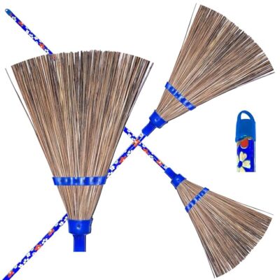6.1 Feet Long Garden Broom Version 2.0, Outdoor Sweeping Brush with Long Handle, Replaceable, for Large Area
