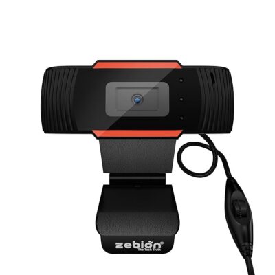 Zebion Vision Webcam HD 720p, Driverless DSP Chip, 4X Digital Zoom Digital Video| CMOS Sensor|Built-in Mic| LED Lights, 30fps, Plug and Play USB Interface, Auto White Balance (USB 2.0)