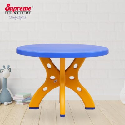 Supreme Furniture Globe Plastic Baby Stylish Table for Home, School, Study Room, Kindergarten, Playroom and Library-(Blue Yellow, Set of 1 Piece) (Blue Yellow)