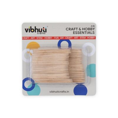 VibhutiCrafts (hoblie) Natural Wooden Ice Cream Spoons – 100pcs (3-inch) | Biodegradable & Disposable Sticks for Tasting, Sampling, Art, Crafts & More