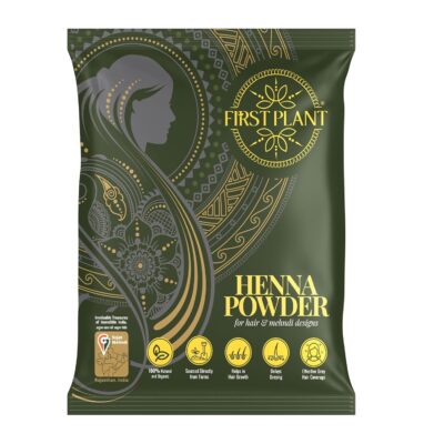 FIRST PLANT - Premium Rajasthani HENNA POWDER | 100% Organic Henna Powder for Hair Colour and Hair Care I GI Tagged Henna directly from Farms (350 gm)