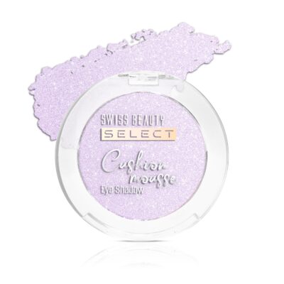 Swiss Beauty Cushion Mousse Eyeshadow | Highly Pigmented & Blendable Formula | Long-Lasting Eye Makeup with Vitamin E | Lightweight & Shimmer Finish | Shade- 4. Ultra Lilac, 2g