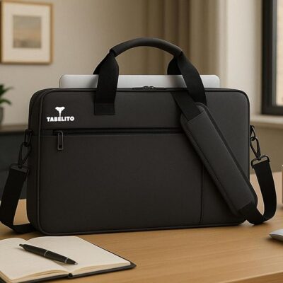 Tabelito® Laptop Bag For Men and women Briefcase 15.6 Inch (39.6 cm) Messenger Side Shoulder Travel bags for mens Water Resistant gifts office bag for men (Black)