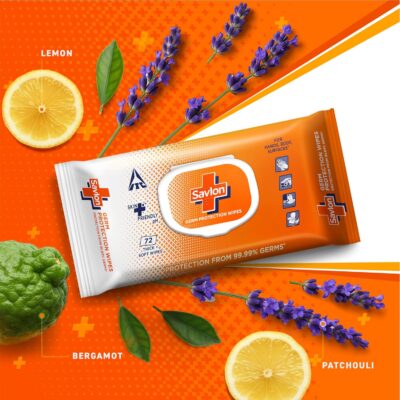 Savlon Germ Protection Multipurpose Thick & Soft Wet Wipes With Fliptop Lid - 72 Wipes Multi Purpose