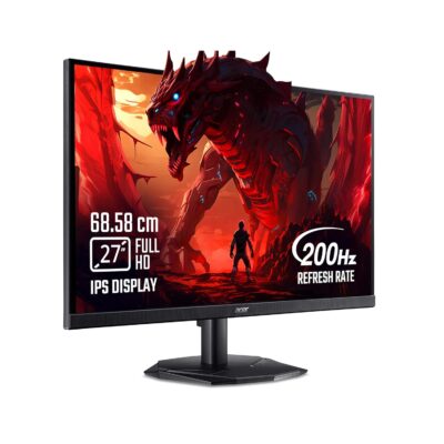 acer Nitro KG271 X1 27 Inch IPS Full HD Backlit LED Gaming Monitor I 0.5 MS Response I 200Hz Refresh Rate I SRGB 99%, HDR 10 I 2xHDMI, 1xDP I Stereo Speakers I AMD FreeSync Premium I Eye Care (Black)