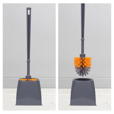 Chakaachak  Glide Toilet Brush with Storage, Toilet Cleaning Brush with Container, Bathroom Brush-Multicolour.