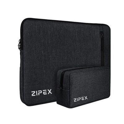 ZIPEX PHOTONIC 16-inch Laptop Case with Charger Pouch | for All 15-15 .6 Inch Laptops | Waterproof Laptop Sleeve/Cover | Unisex | Black