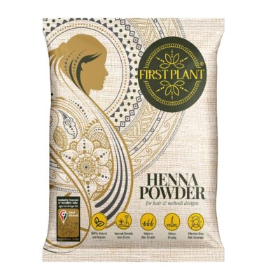 FIRST PLANT - Premium Rajasthani HENNA POWDER | 100% Organic Henna Powder for Hair Colour and Hair Care I GI Tagged Henna directly from Farms (350 gm)