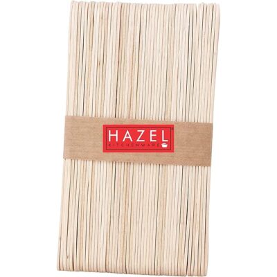 HAZEL Wooden Ice Cream Sticks 4.4 Inch, Pack of 60(Beige) | Popsicle Sticks for DIY, Craft & School Projects | Smooth Finish