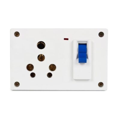 Combined Box 16 Amp with Universal Socket, Master Switch, LED Indicator | MCB Option | 240V Power Utility Box for Home, Office & Appliances