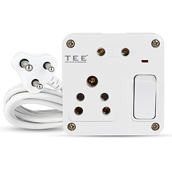 Small Combined Box 6A (1+2) with Universal Socket, Master Switch, LED Indicator | MCB Option | 240V Power Utility Box with Wire | 6 Month Warranty (Combined Box 1+2_4m)